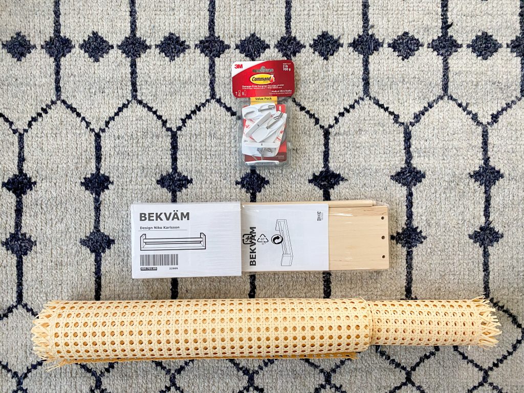 Cane Ikea Bekvam Command hooks used for this IKEA hack